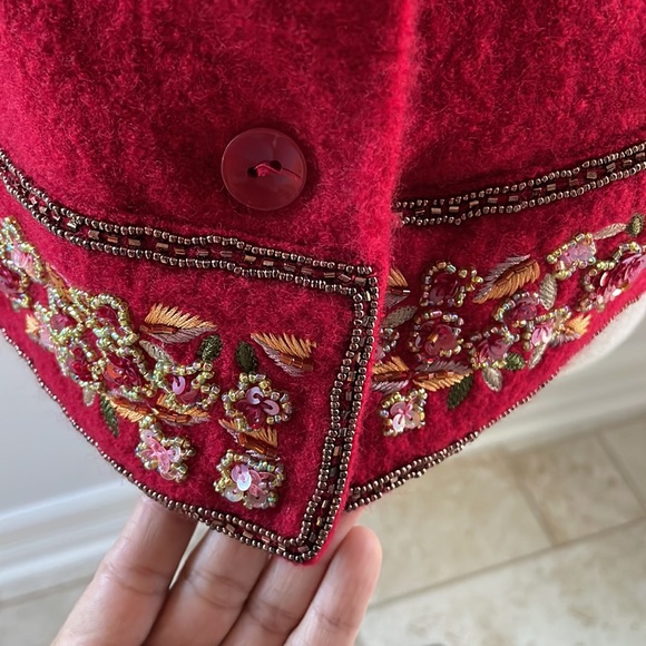 Talbots Red Wool jacket - Picture 6 of 8
